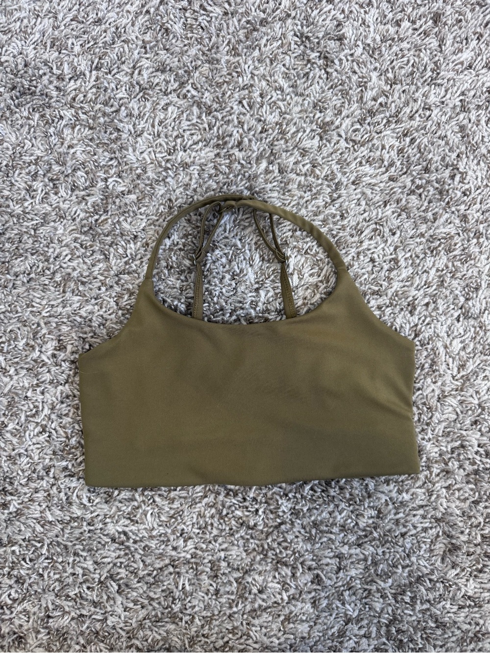 Girlfriend Collective Light Support Adjustable Sports Bra Olive Green